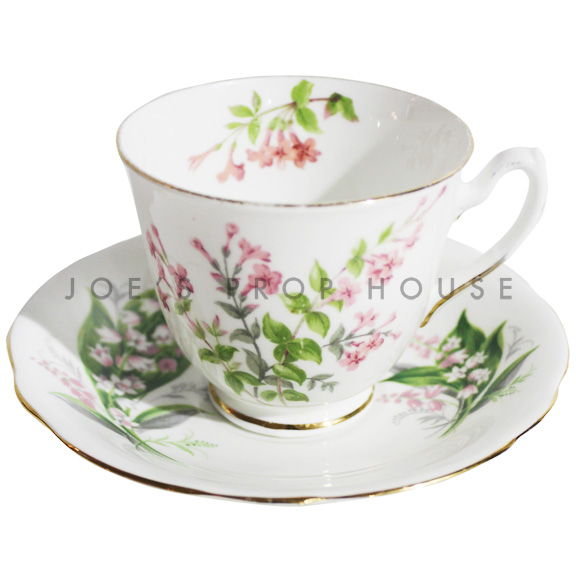 Tasse à thé et soucoupe florale Hera