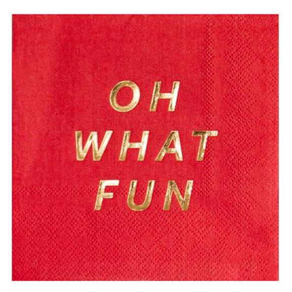 OH WHAT FUN Paper Cocktail Napkins - 20 Pack