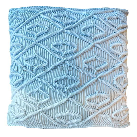Light Blue Nuage Crochet Accent Pillow