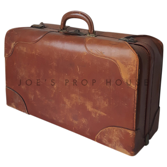 Rowland Leather Suitcase Brown