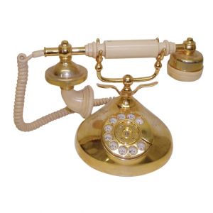 Cradle Rotary Telephone Gold
