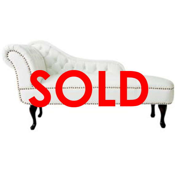 BUY ME / USED ITEM $350.00 each Leila Tufted Chaise Lounge White W58.75in x D25.25in x H35in