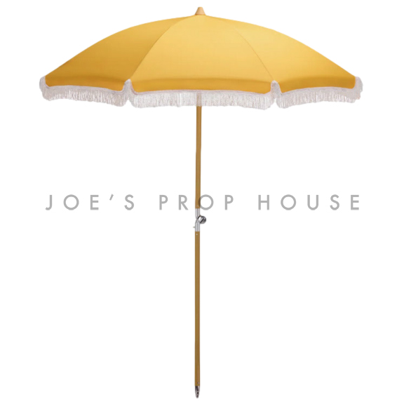 Valente Outdoor Canvas w/Fringe Umbrella Yellow