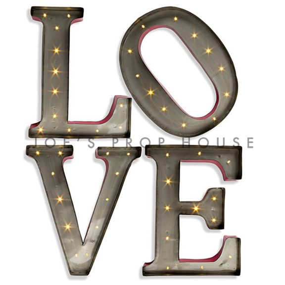 L-O-V-E 13in Metal Marquee Letters
