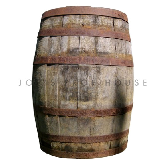 Large Distressed Brown Barrel