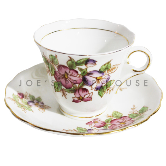 Myrtle Floral Teacup and Saucer
