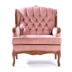 Rose Tufted Armchair Pink