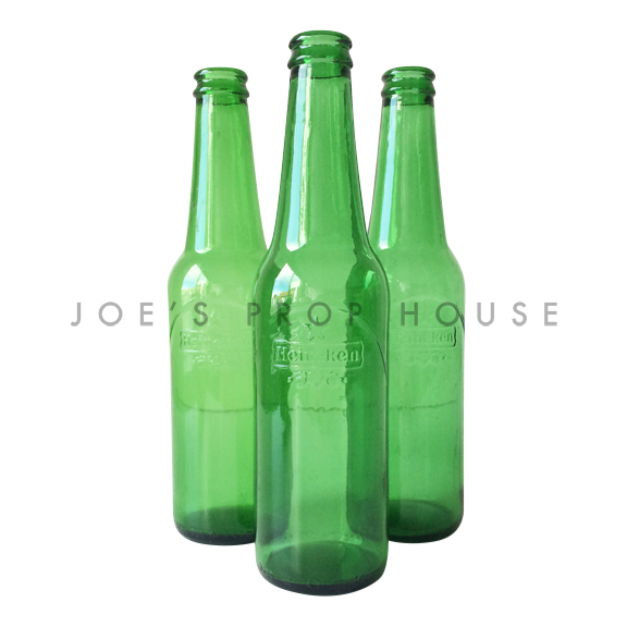 Empty Green Beer Bottles