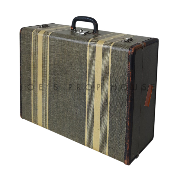 Porter Double Stripe Hardshell Suitcase Black