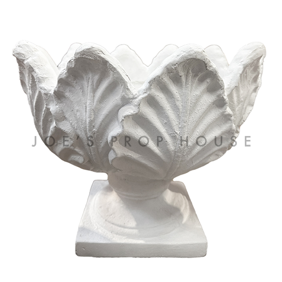 Toscana Fiberglass Pedestal Urn White W17in x H14in
