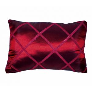 Rectangular Red Satin Pillow