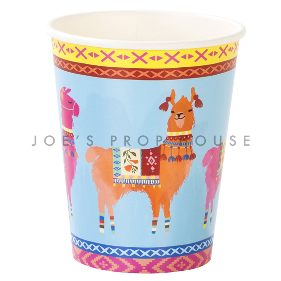 Fiesta Llama Paper 9oz Drink Cups - 8 Pack
