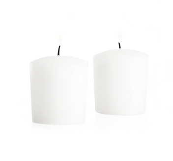 Unscented White Voitve Candles 10-12hrs