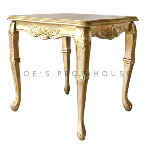 Square Baroque SCALLOP Top Table Gold