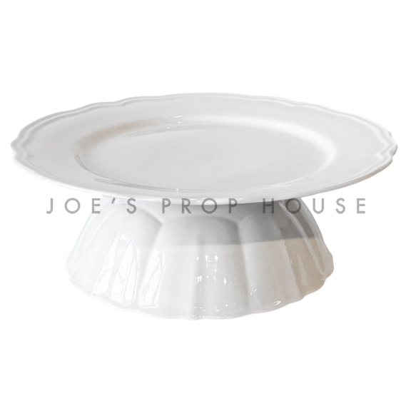 Anabelle Round Porcelain Cake Stand White 