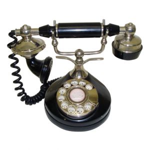 Cradle Rotary Telephone Black