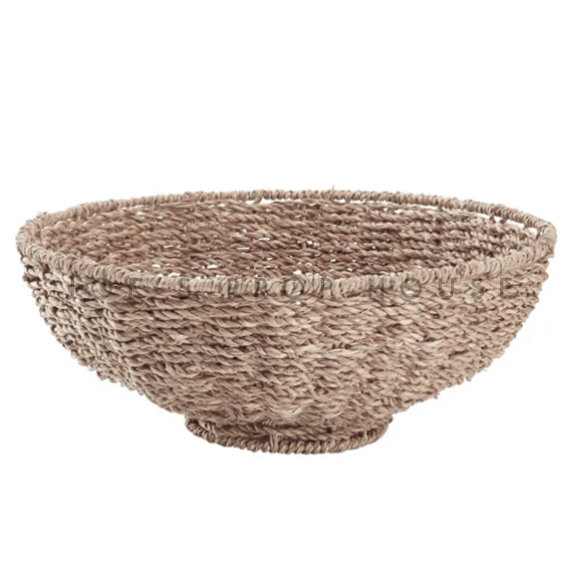 Nellie Round Seagrass Basket Brown