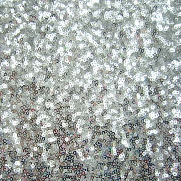 Silver Caviar SEQUINS Tablecloth Round 120in