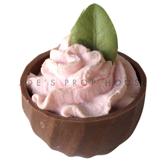 Strawberry Mousse Chocolate Cup Dessert Prop