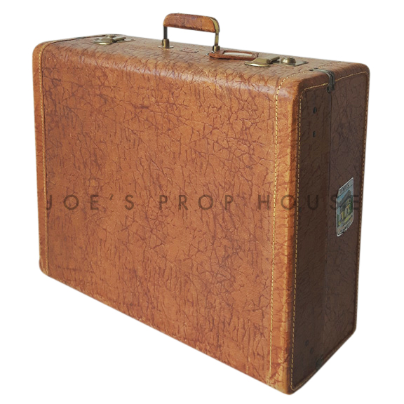 Reggie Hardshell Leather Suitcase Tan LARGE