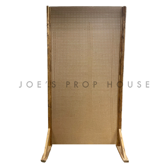 Self-Standing Peg Board Wall Brown W4ft x H8ft