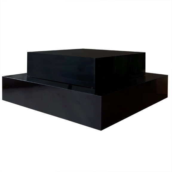 Black Plexi Stage Stacked W84in x L84in x H36in