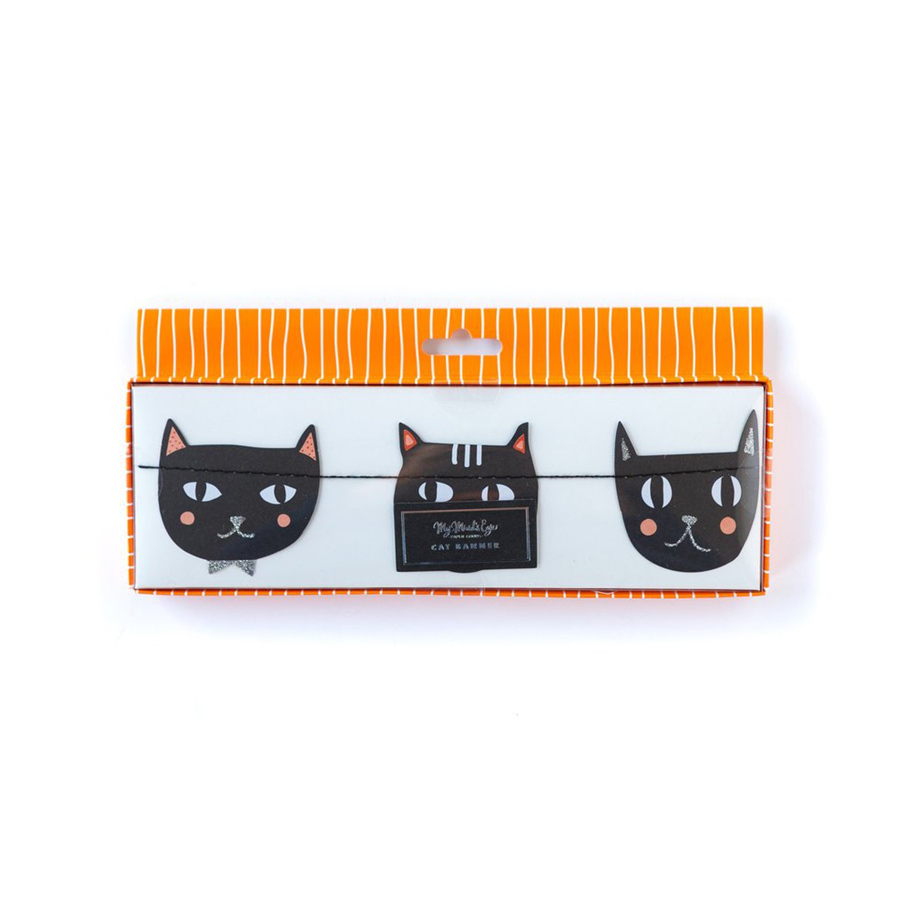 BUY ME / NEW ITEM $12.99 each Halloween Black Cat 6ft Paper Garland