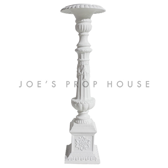 Baroque Candlestick Large White