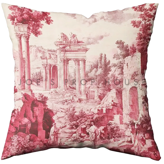 Roman Garden Accent Pillow Red