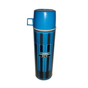 Striped Thermos Blue