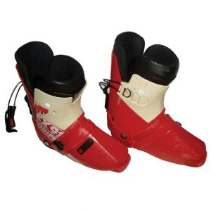 Downhill Ski Boots Red