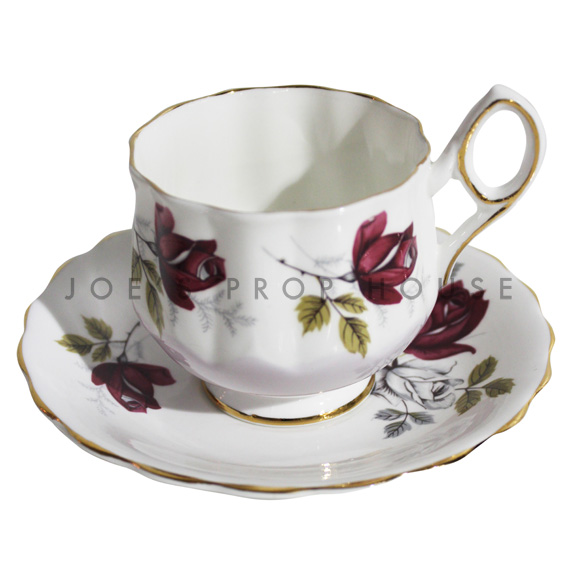 Rosetta Floral Teacup and Saucer