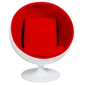 Retro Ball Chair Red