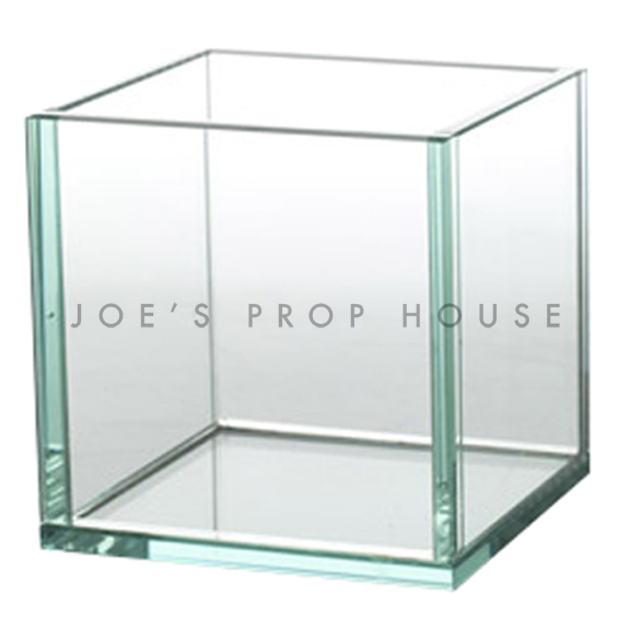 Joelle Clear Tempered Glass Square Container Cube H8in