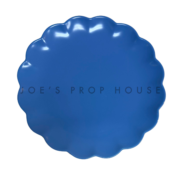 Scallop Blue Acrylic Dinner Plate