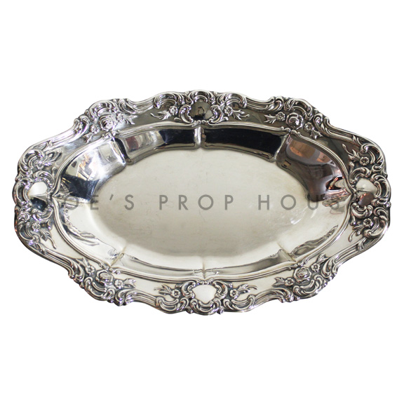 Esther Oval Silver Serving Tray