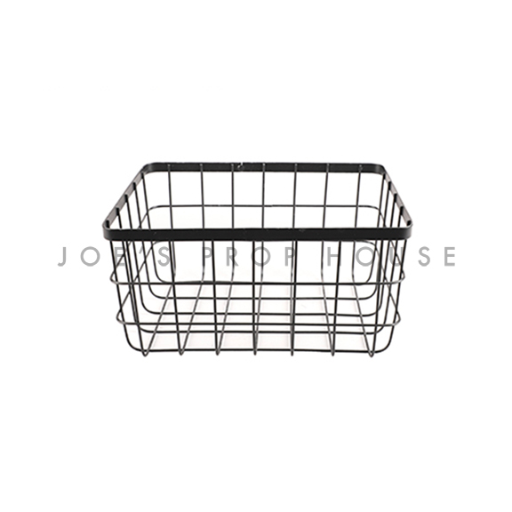 Small Rectangular Metal Grid Basket L11in x W8in x H6in