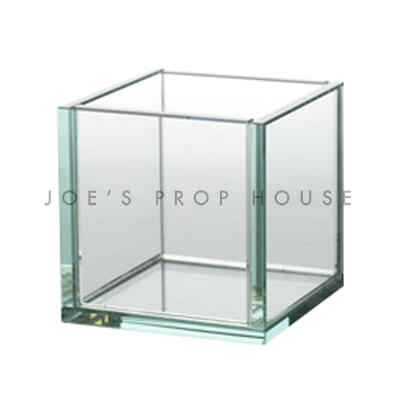 Joelle Clear Tempered Glass Square Container Cube H4in