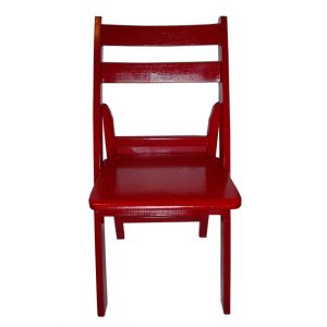 Red Wood Folding Chair