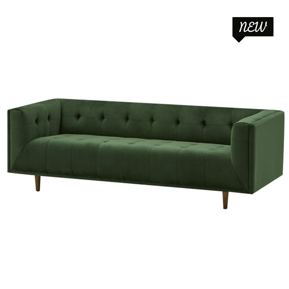 Madison Velvet Sofa Emerald Green