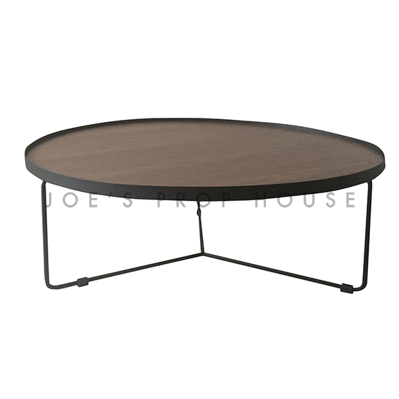 Holton Round Metal Coffee Table w/Faux Wood Top